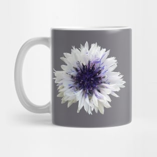 Cottage Core White Cornflower Mug